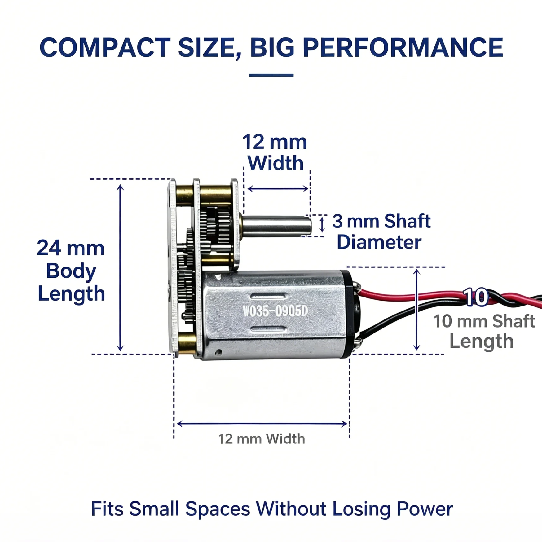 Precision N20 Gear Motor Reinforced DC 3.7V 30 RPM