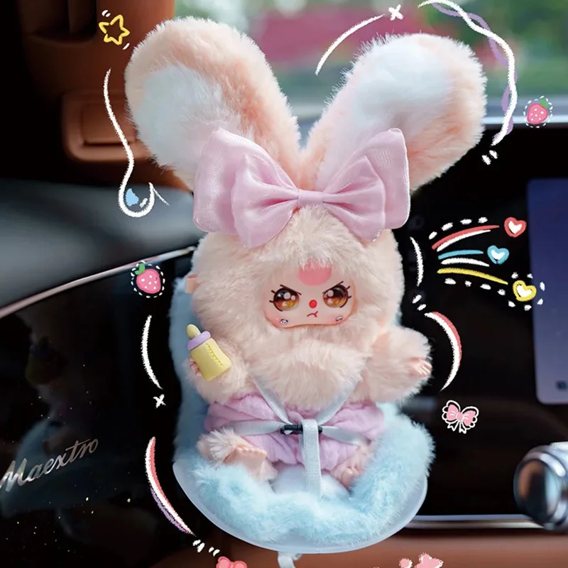 Baby Three Plush Car Blind Box Cute Doll Pendant Genuine Soft Toy For Girls Trendy Surprise Gift Trendy Blind Box Toys