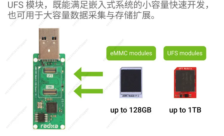 UFS- und eMMC-Lese-Schreib-Adapterkartenleser USB 3.0 Dual-Protokoll Dual-Kanal – Detail 6