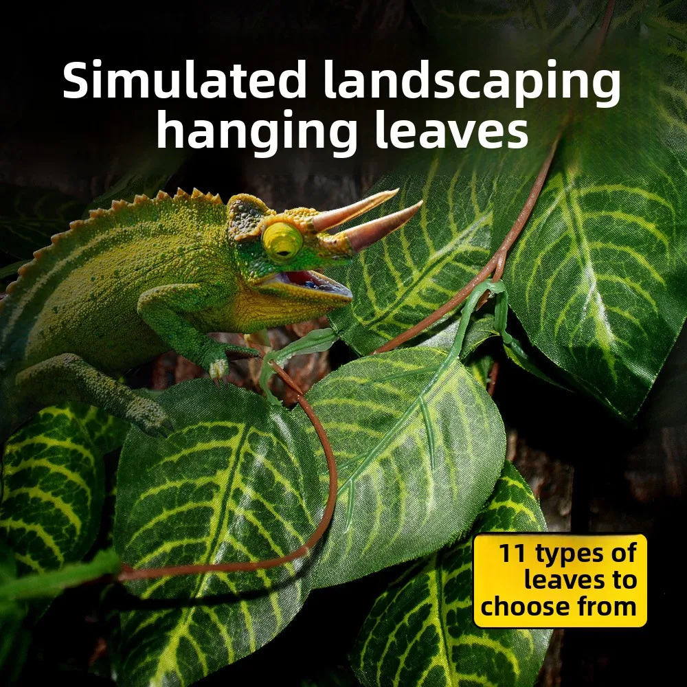 

NOMOY Artificial Hanging Vine with Leaves - Realistic Reptile & Aquarium Plant for Terrarium and Fish Tank Decoration