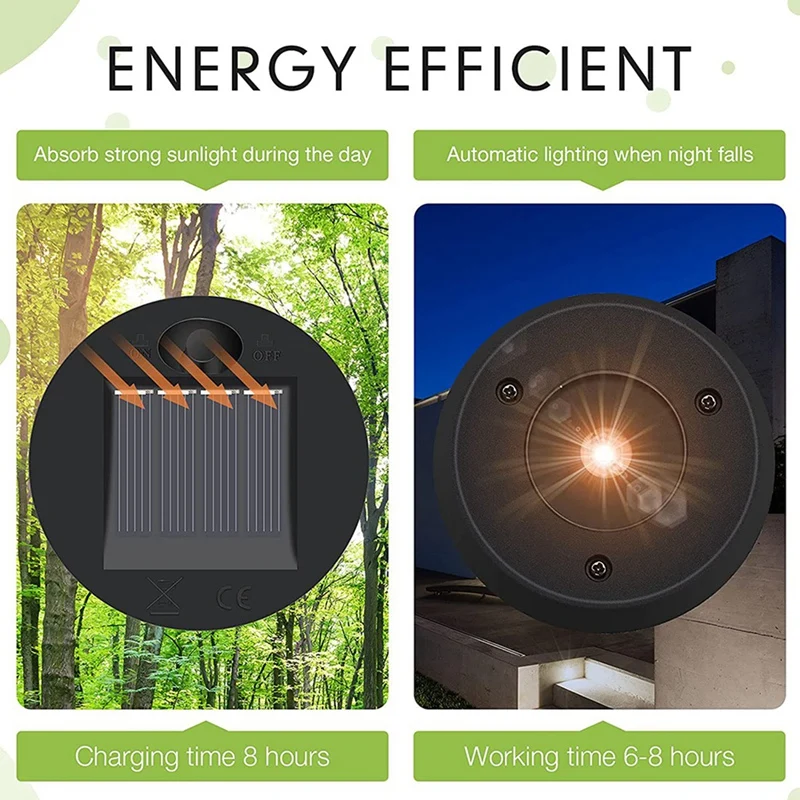 6 Pcs Solar Lights Replacement Top 7 Lumens Solar Lantern Parts LED Solar Panel Lantern Lid Lights For Outdoor Hanging-AT35