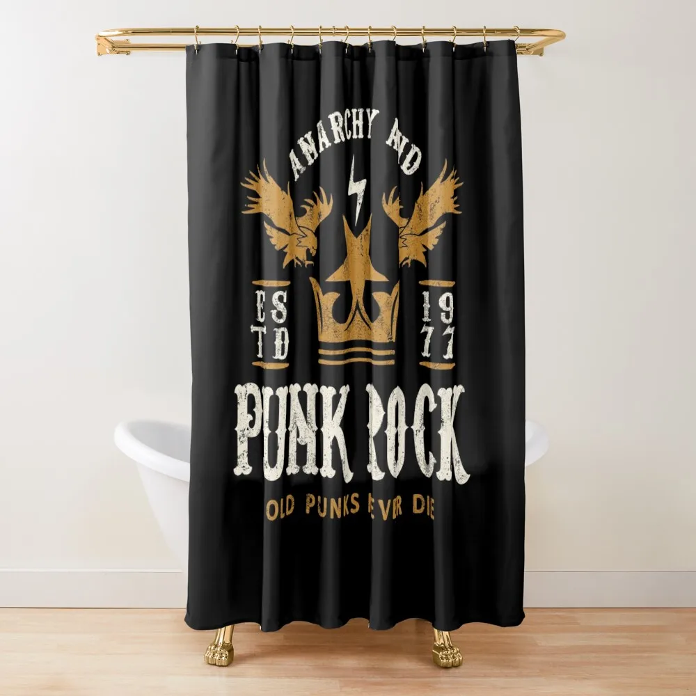 

Punk Rock - Punk Shower Curtain Window For Bathroom Elegant Bathroom Curtain