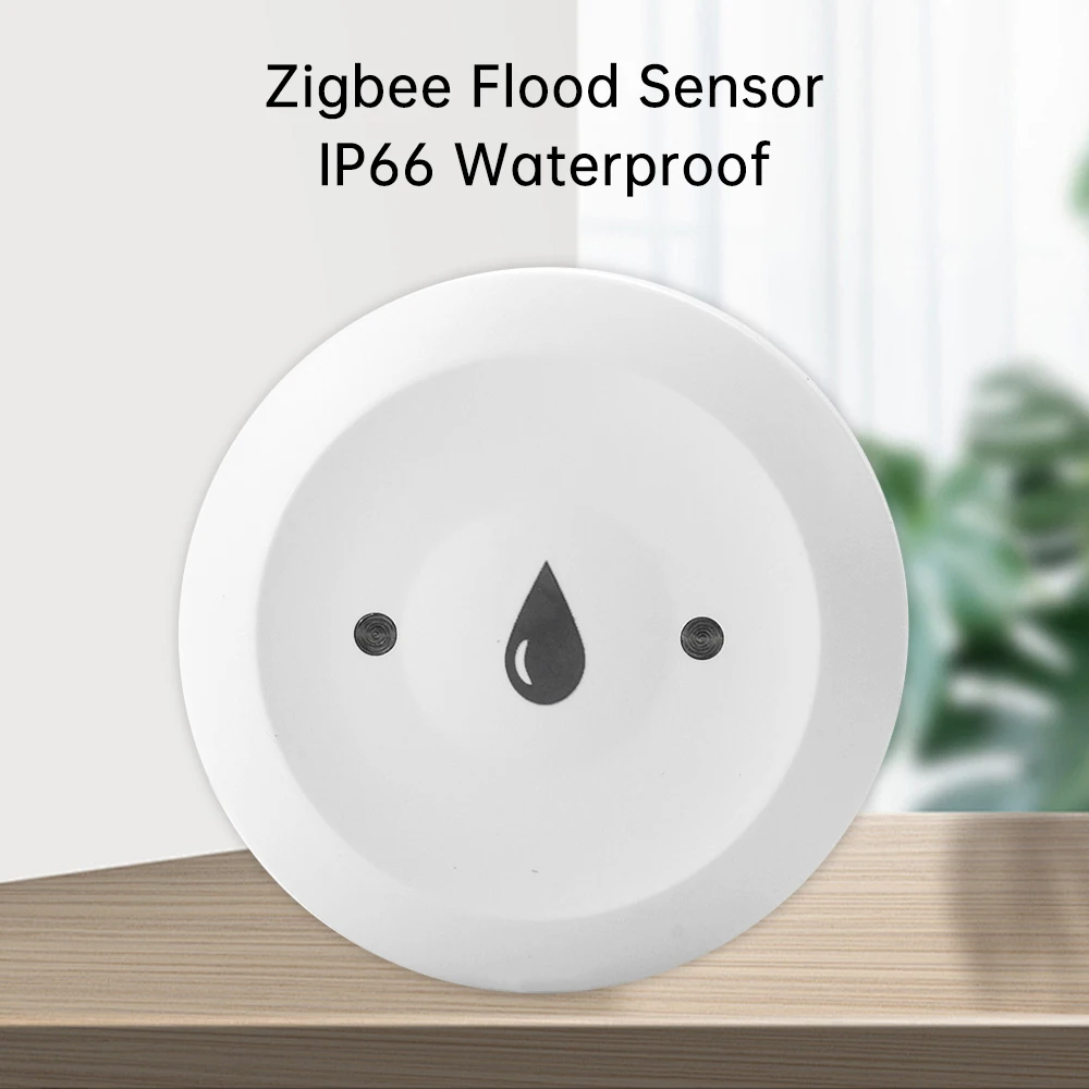 Tuya Zigbee 3.0 Water Immersion Sensor Smart APP Remote Monitoring Water Leakage Detector Water Leak Alarm 3V