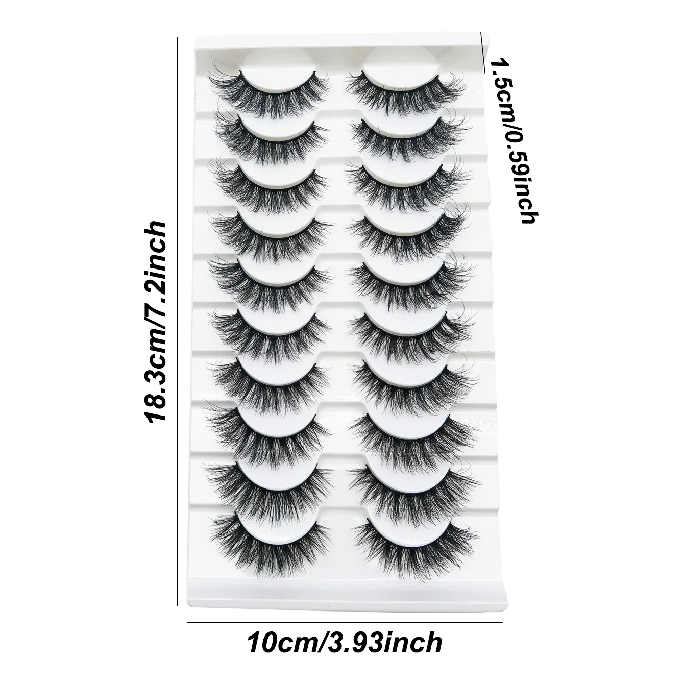 رموش طبيعية طويلة وسميكة -10 أزواج، قطعة كاملة رموش طويلة رقيقة وملفتة للنظر، متينة وطويلة الأمد #2