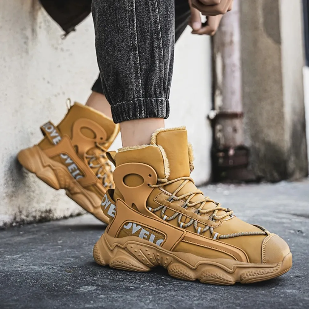 

Новая повседневная спортивная трендовая модная дышащая удобная обувь с высокой толстой подошвой, уличная зимняя большая хлопковая обувь