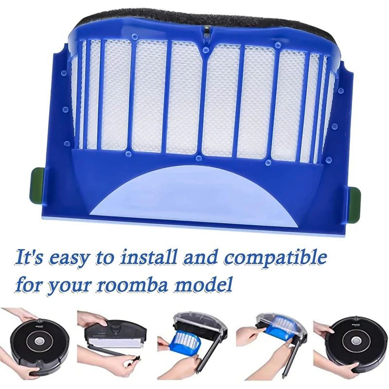 طقم فلتر لمنظفات irobot Roomba ، مكنسة كهربائية ، مسلسل ، ، من من من من شباك ، من من من شباك ، ومن شباك