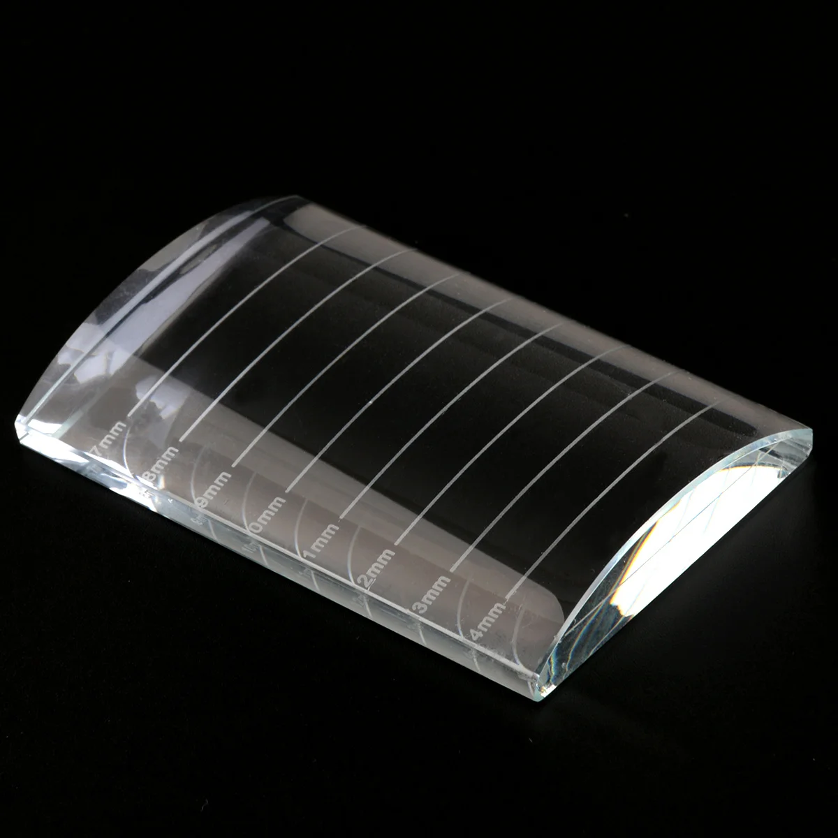 Lash Extension Glue Holder Tray Millimeter Marked Smooth Surface Groove Design For Easy Cleaning Makeup Tool For Eyelash