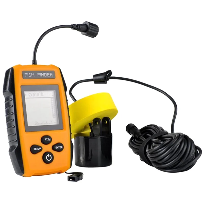 

-FDDT Wired Wireless Sonar Fishing Alarm Fish Finder Underwater Depth Sounder Fishing Detector Portable Fish Finder Easy Install