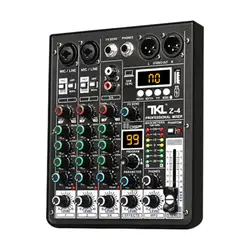 Mixer Audio USB Professional DJ Mixer Console DJ Equipment Audio Mixer Amplifier Mixing Console for Computer Recording Home Live