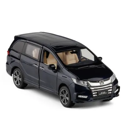 JKM 1/32 Honda Odyssey commercial vehicle Sound light comeback six door alloy car model toy car