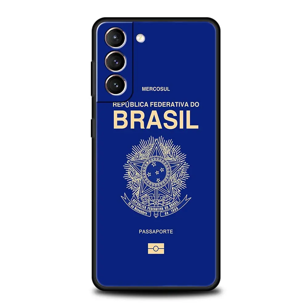 Algeria Russia Passport Phone Case For Samsung Galaxy S23 S22 Ultra S20 S21 FE 5G S10 S9 Plus S10E S8 S7 Edge Soft Pattern Cover