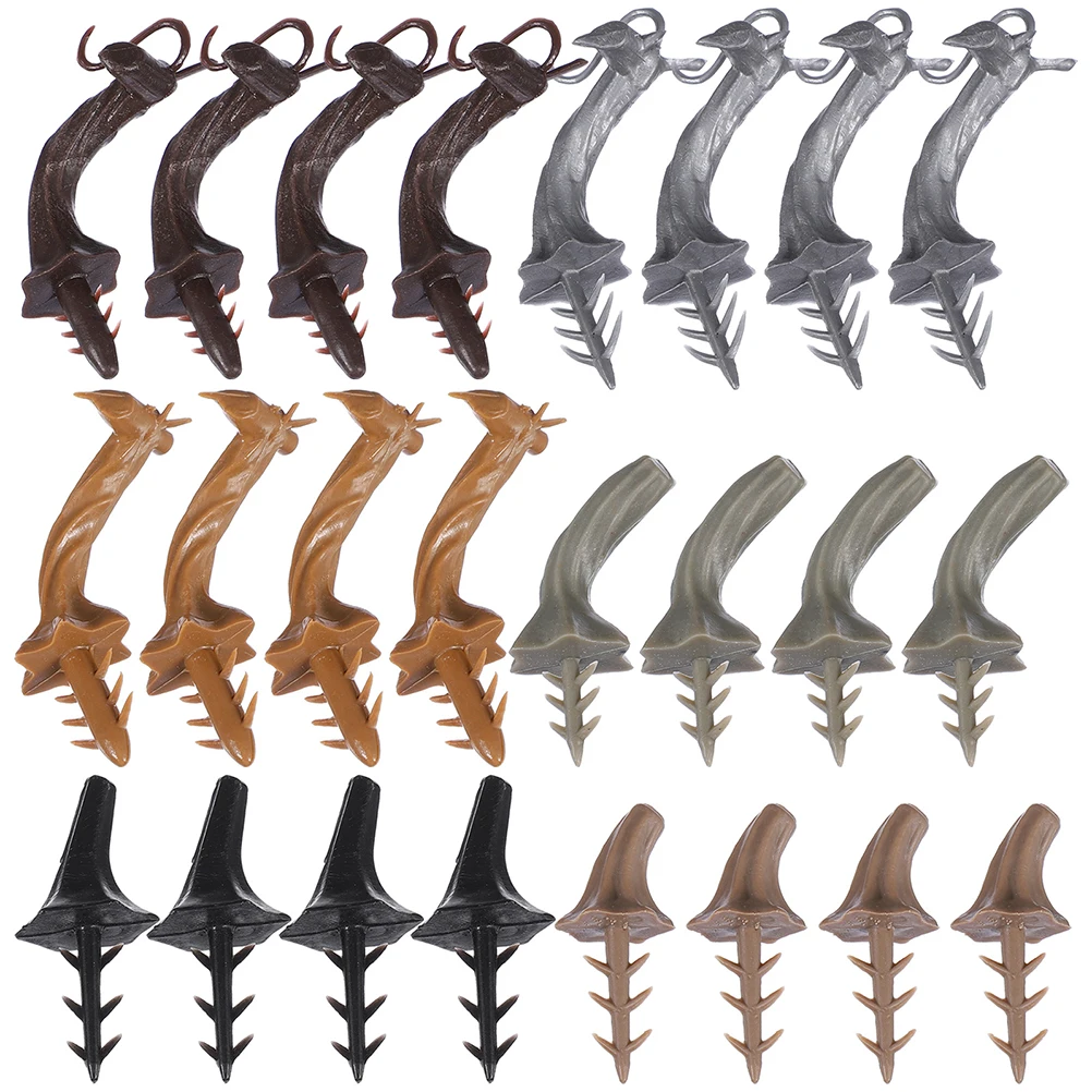 

36 Pcs Pumpkin Decoration Accessories Handle Thanksgiving Harvest Plastic Accessory
