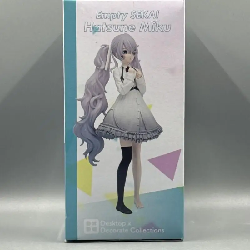 正規品-セガ-初音ミク：カラフルステージ-デスクトップデコレーションコレクション-バーチャルシンガー-空の世界-初音ミク-アニメフィギュアモデル
