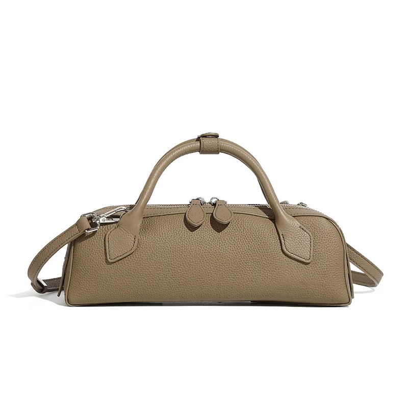 

Genuine Leather Hand-held Armpit Women's Bag New Designer Sausage Bag Commuting Versatile Shoulder Long Baguette women's handbag