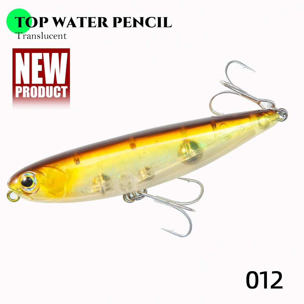 Hunthouse Schwimmender Topwater-Bleistift-Angelköder, 60 mm, 90 mm, 100 mm Oberfläche, harter Köder, WTD, Salzwasser, für Hecht, Bass, Forelle, Fischgerät