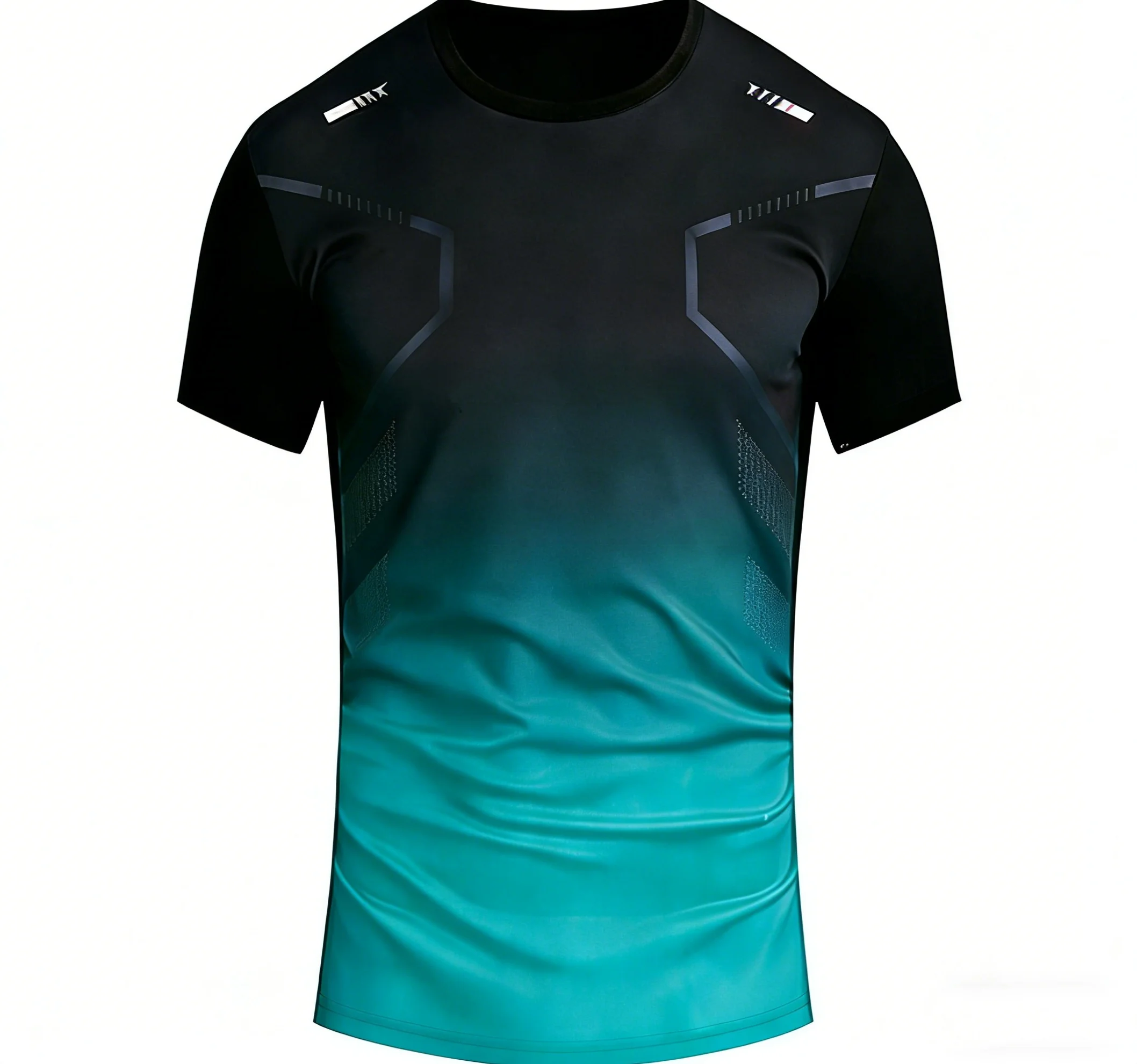 Men's Quick Dry Short Sleeve Gym Running Moisture Wicking Round Neck T-Shirt Training Exercise Gym Sport Shirt Tops Lightweight