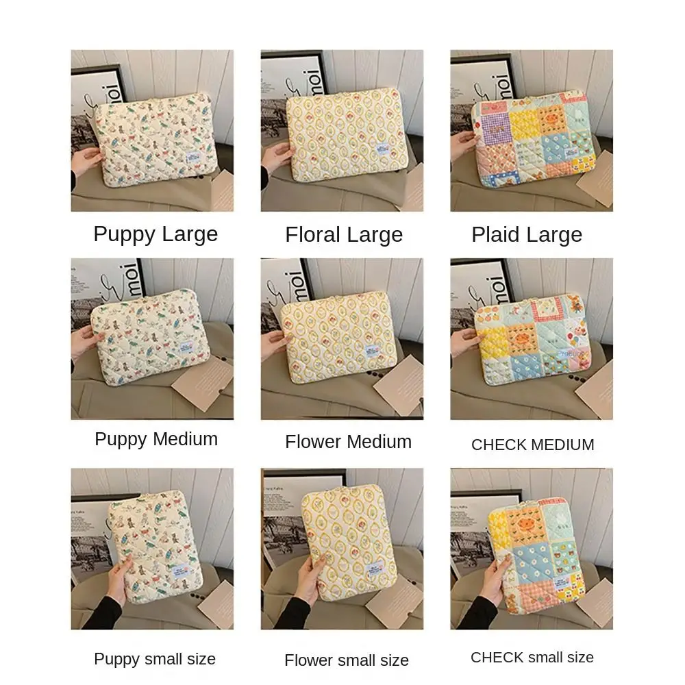 جودة عالية 11-15 بوصة كمبيوتر محمول مقاومة للماء زهرة نمط غطاء الكمبيوتر واقية الكرتون حقيبة الكمبيوتر المحمول للنساء #4