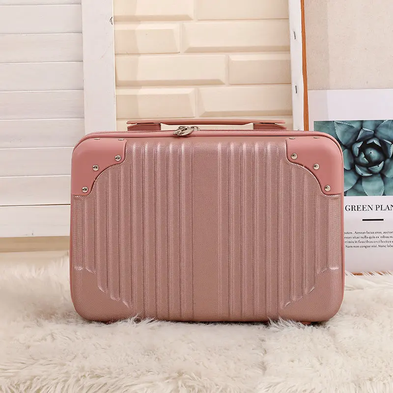 Sac de rangement portable pour cosmétiques, petite boîte, mini valise de voyage mignonne, 600, 14 pouces