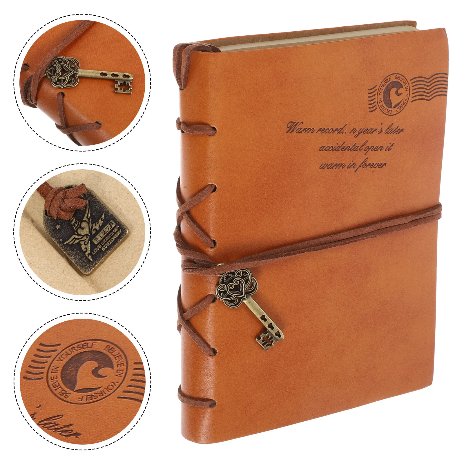 

Винтажный стильный блокнот из искусственной кожи, портативный ежедневник для записей, рисования и путешествий, ретро-блокнот для женщин, мужчин и подростков