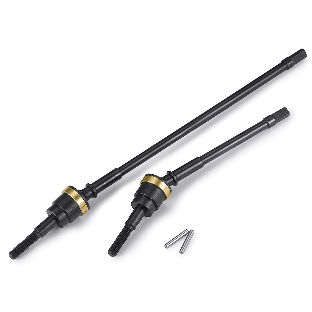 YEAHRUN 2Pcs HD Steel Front Axle CVD Drive Shafts for Axial Wraith 90018 1/10 RC Crawler Car Model Upgrade Parts