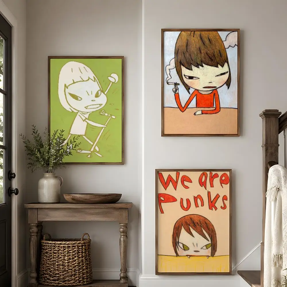 Y-Yoshitomo Nara Dream Doll Peel And Stick Matte Self Adhesive PVC Poster Easy Apply Removable Waterproof Frameless Home Decor