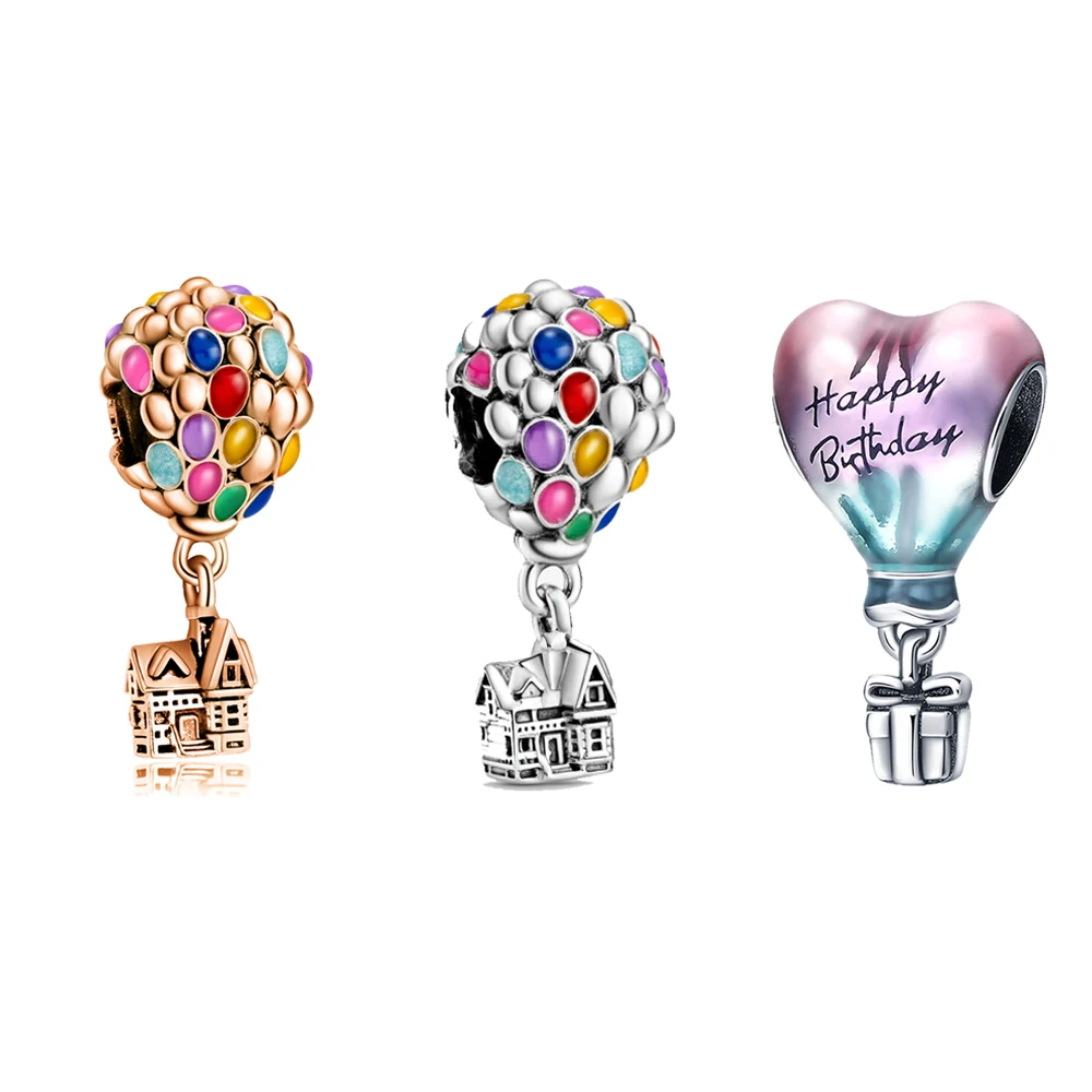 New Hot Air Balloon Collection Silver Plated Fit Charms Silver Original Bracelet for Jewelry Making