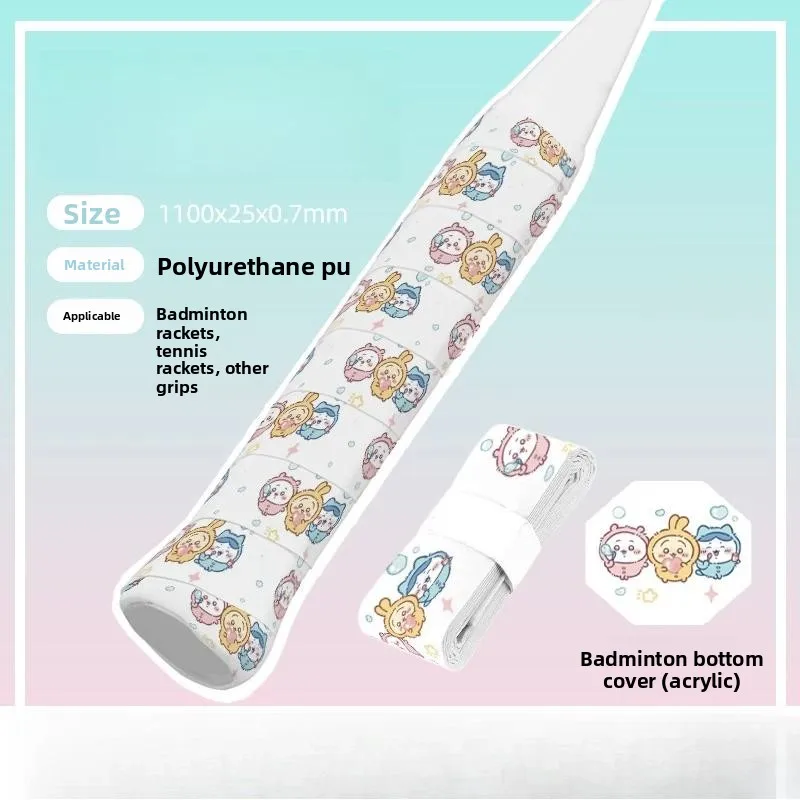 Chiikawa Hachiware Usagi Tennis Badminton Racket Grip Tape Sweat Absorbent Anti Slip Shock Absorption Kawaii Wrap
