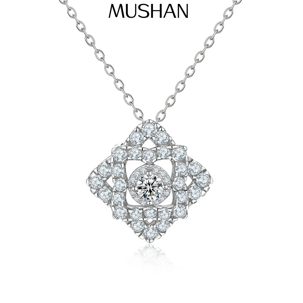 

Ювелирные изделия MuShan: Колье-подвеска из стерлингового серебра 925 пробы с бриллиантами HCD – подарок на годовщину, Рождественский подарок, женские украшения