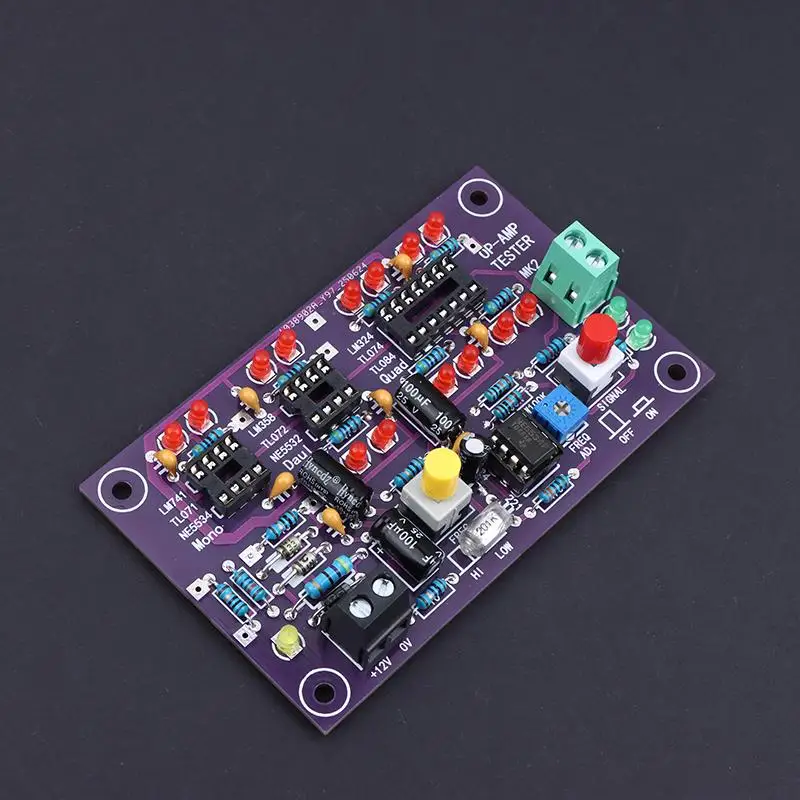 2.T2 OP AMP Tester Board, Single/Dual/Quad Operational Amplifier Differentiation Module, High & Low Speed