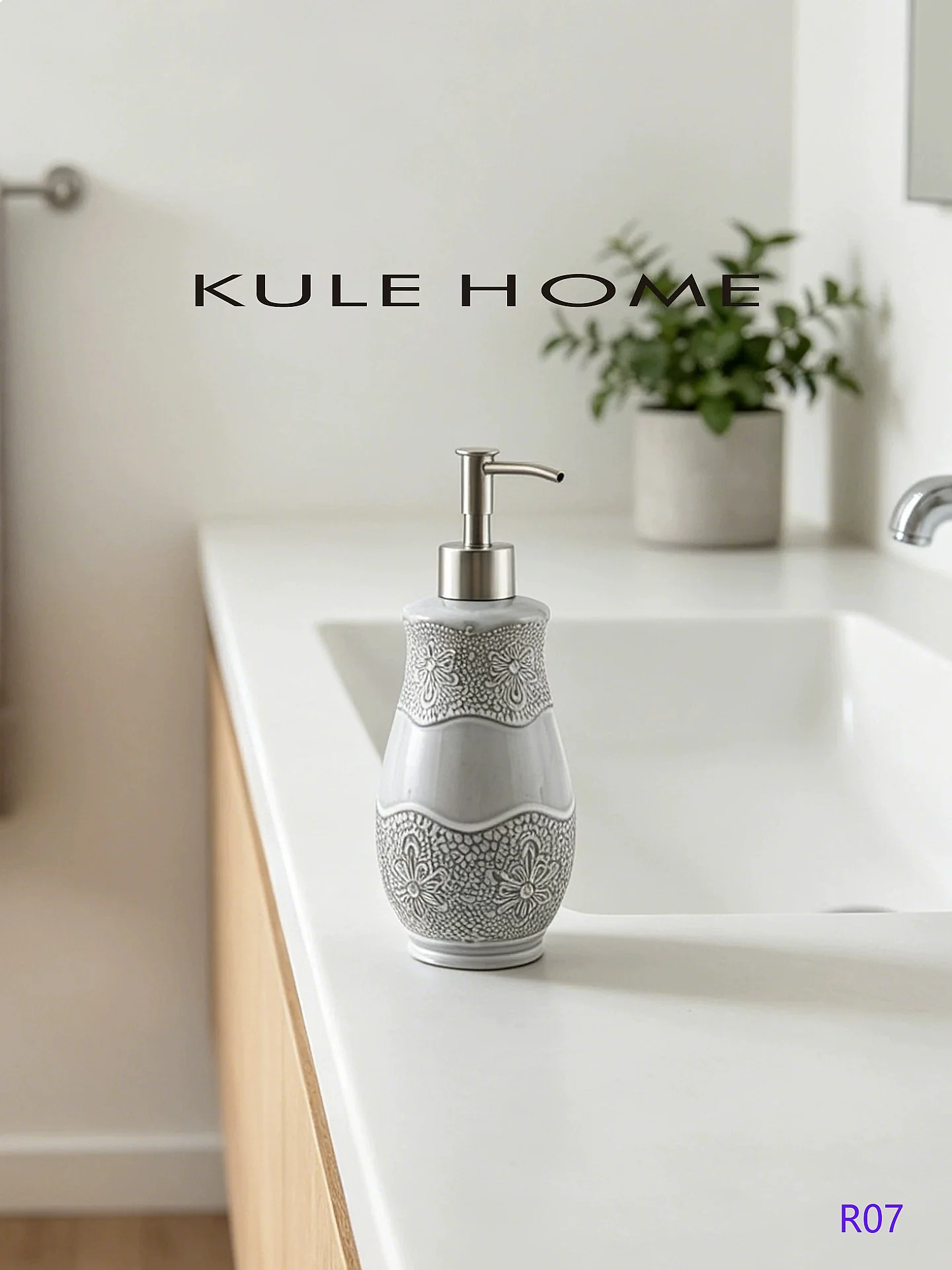 Luxury Ceramic Soap Dispenser Shampoo Body Wash Pump Bottle for Hotel