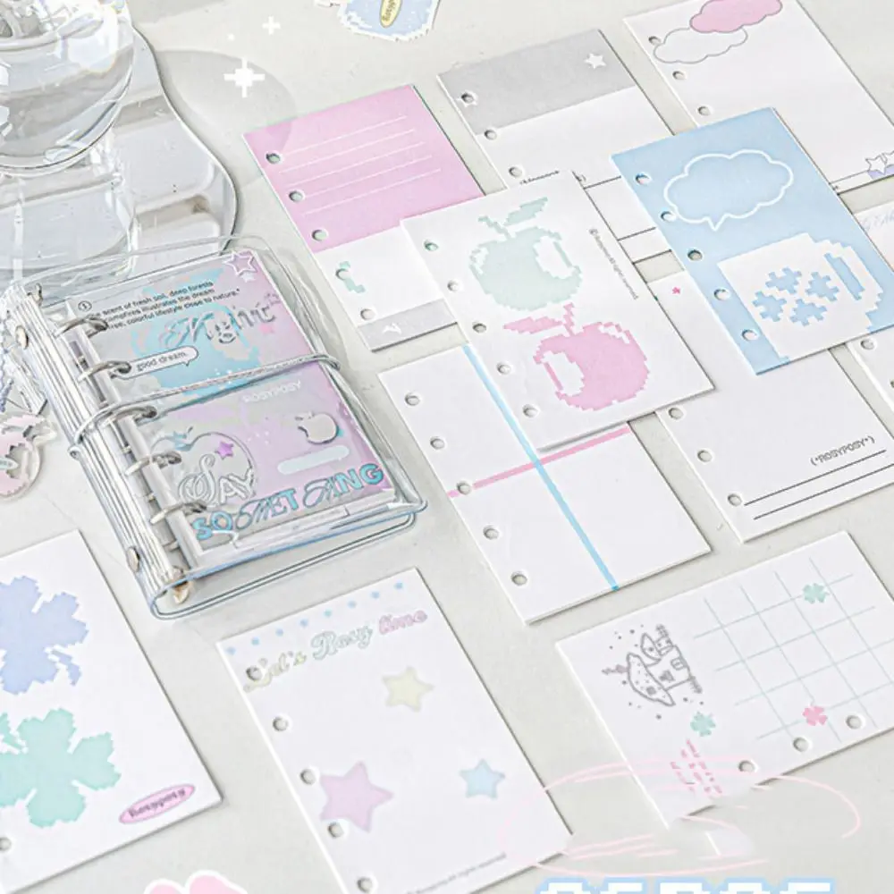 

Learn Ledger Hand Ledger M5 Pocket Binder Notebook Mini Portable Loose-leaf Notebook Cute Twill Hand Account Book Gift