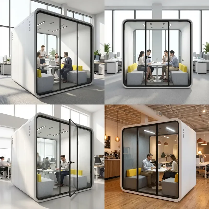 for Customized Silent Detachable Portable Recording Studio Soundproof Room for Public Private Office