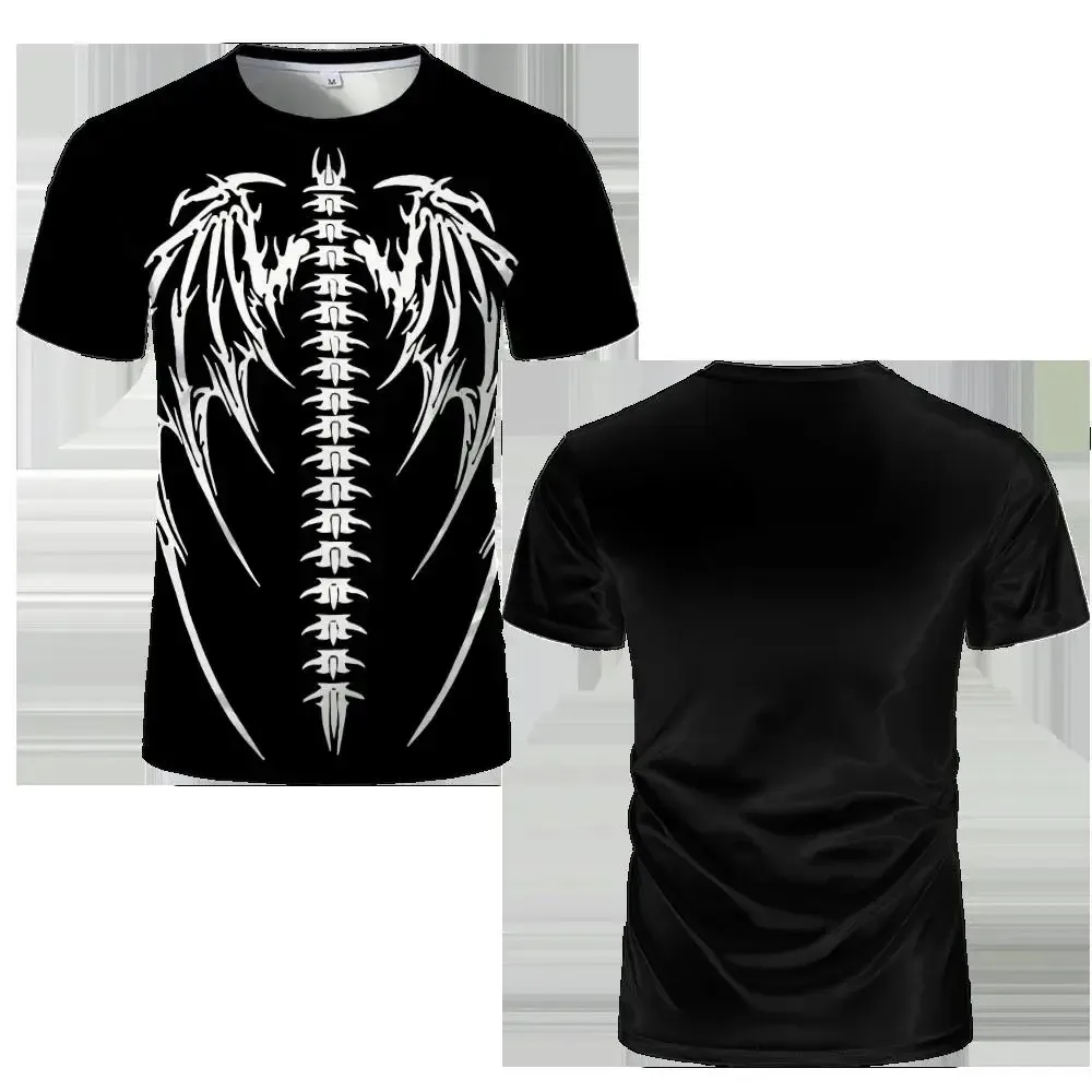 

Men's Street Hip-Hop Fun Skull Pattern T-Shirt, Fashionable And Unique 3d Printed Casual Round-Neck Long-Sleeved Loose Top