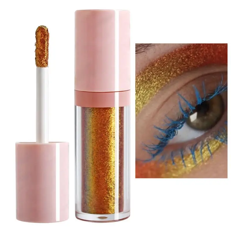 6 color Diamond Shiny Liquid Eyeshadow Eye Glitter Makeup Liquid Fine Shimmer High Light Eyeshadow Long Lasting Eye Shadow