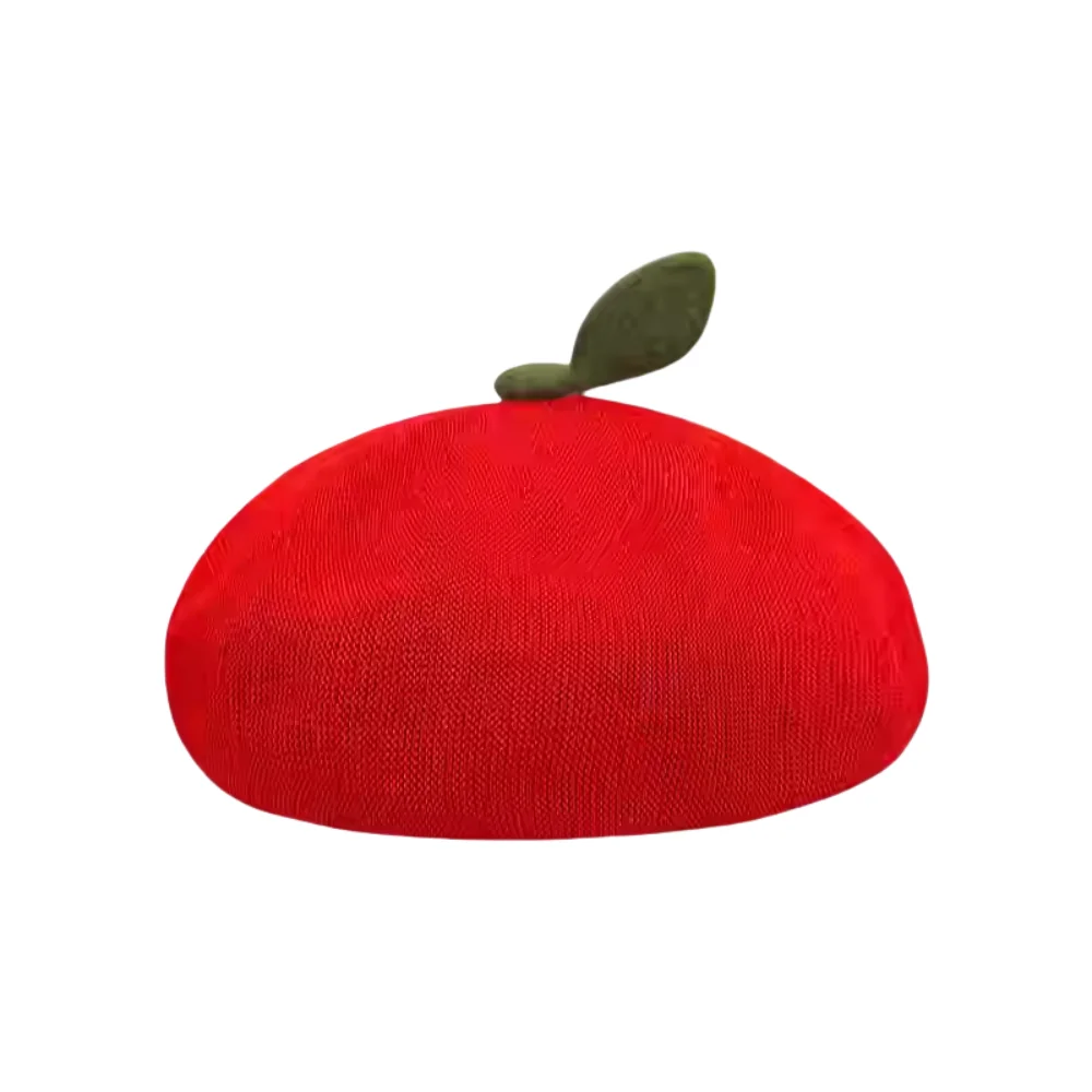 

Cool Funny Orange Berets Cute Casual Tomato Cap Creative Vintage Painter Hat Street