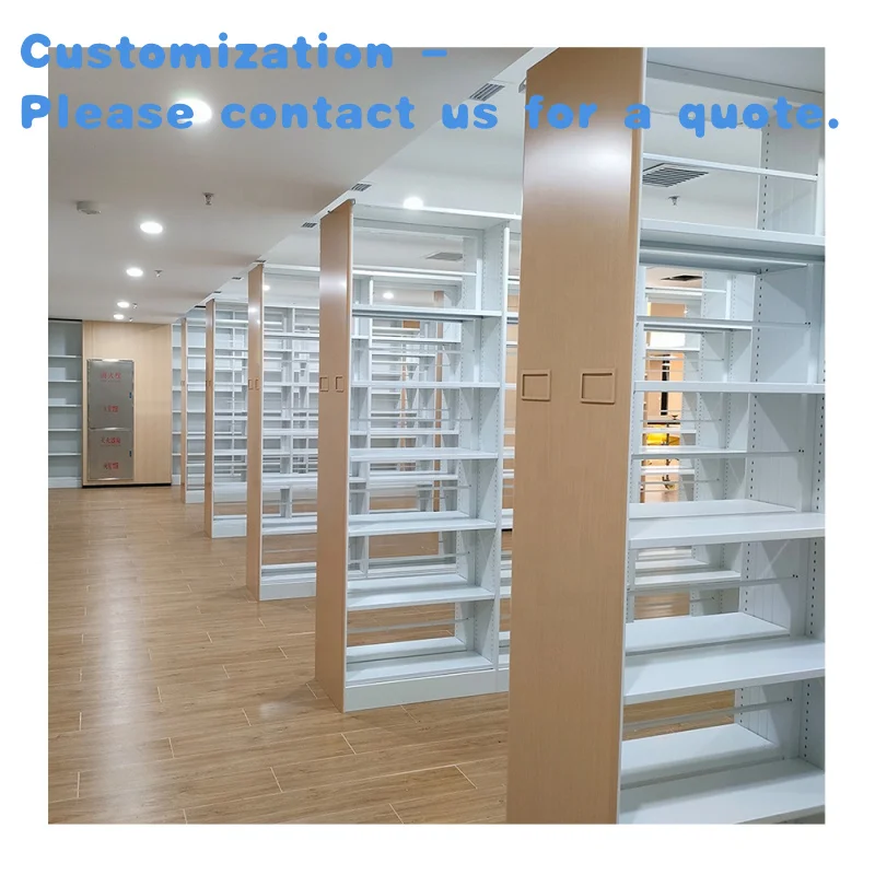 

custom.Modern Double-Sided Steel Bookshelves Library Filing Shelving School Office Use