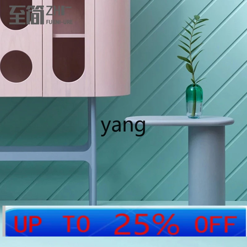 LMM Strong Arm Living Room Sofa and Bedside Color Side Table Fiberglass Corner Table