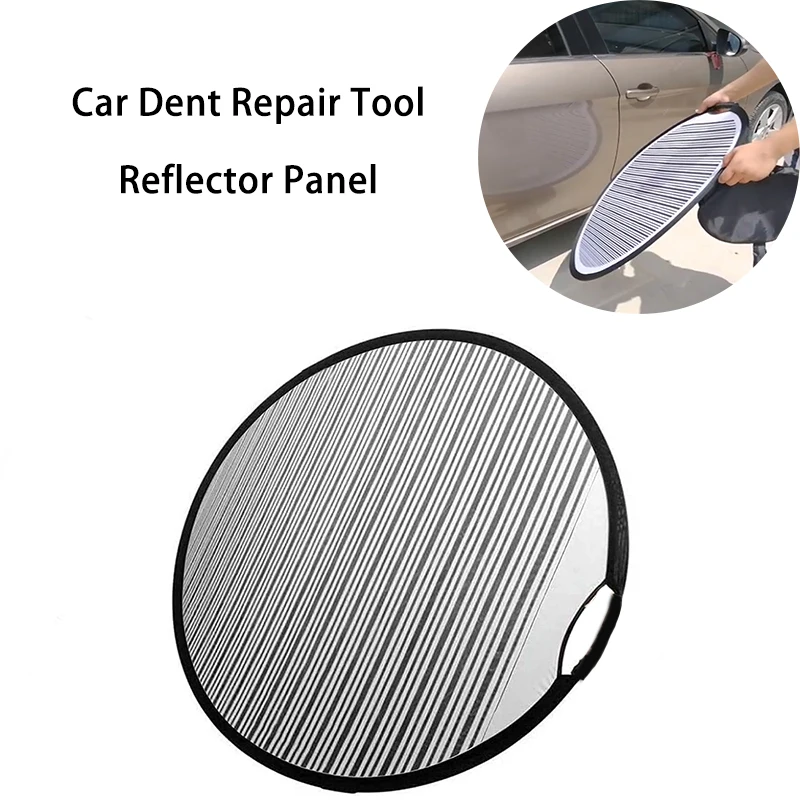 80cm Dent Reflector Board Car Dent Remover Check Tool Circular Striped Flexible Foldable Portable Designed Light Reflector