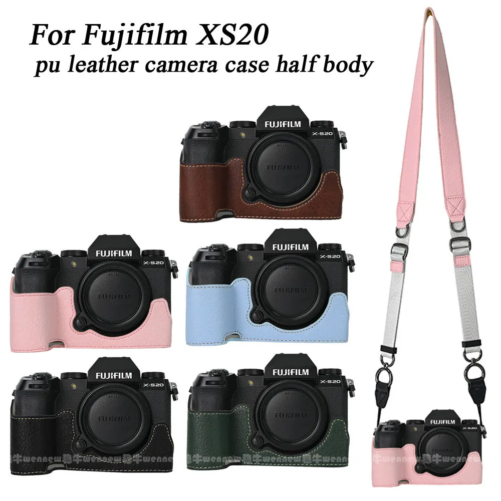 XS20 Casing Pu Leather Camera Case Half Body Cover for Fujifilm XS20 Camera