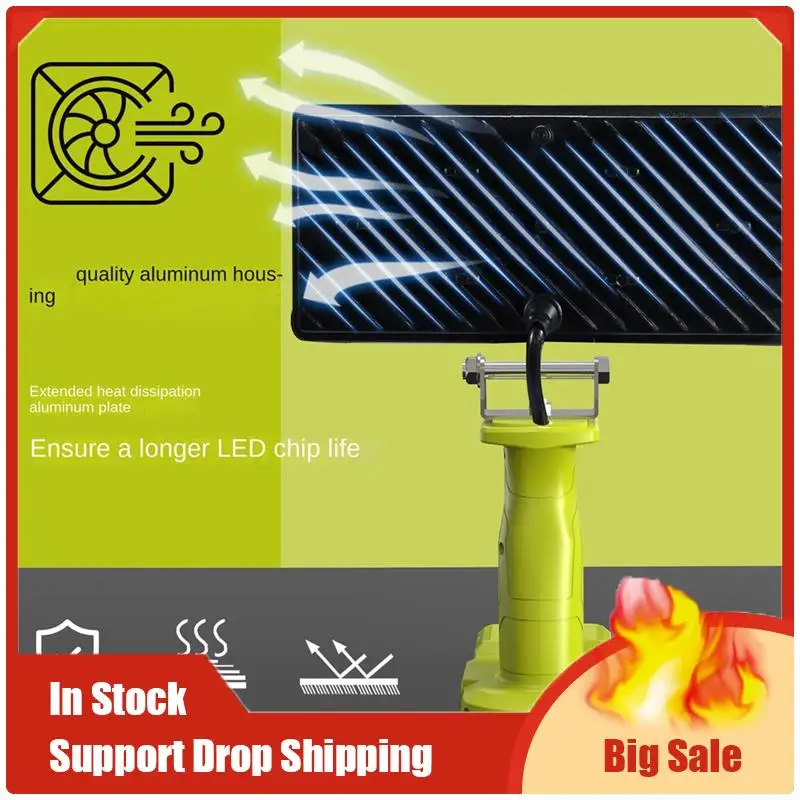 

A70U New Car LED Alarm Work Light Flashlight Searchlight Torch Spotlight Camping Lamp For 18V Lithium Battery P108 PBP005 P117