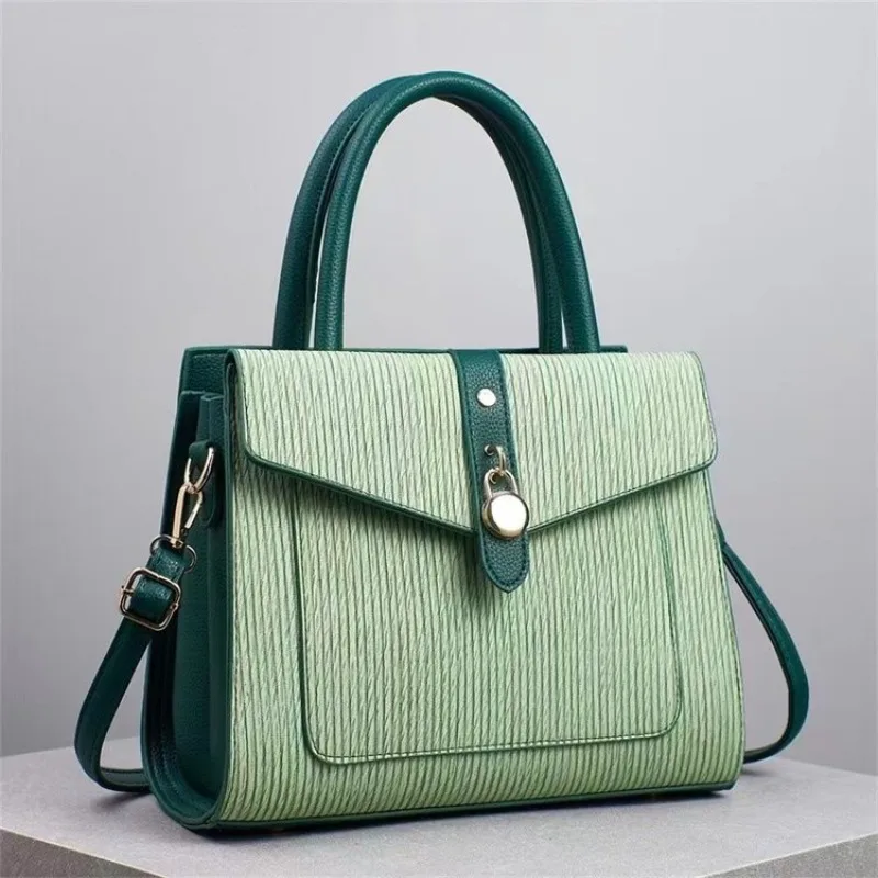 

Elegant Ladies Diaper Bag Classic Designer Leather Handbag Crossbody Shoulder Bag Vintage Fashionable Trendy