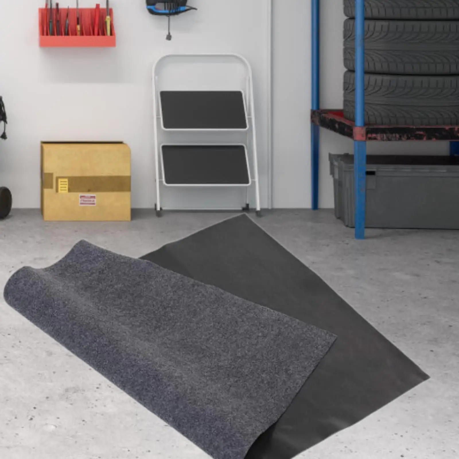 Garage Floor Pad Dustproof Non Slip Washable Absorbent Oil Pad for Home 147cmx180cm