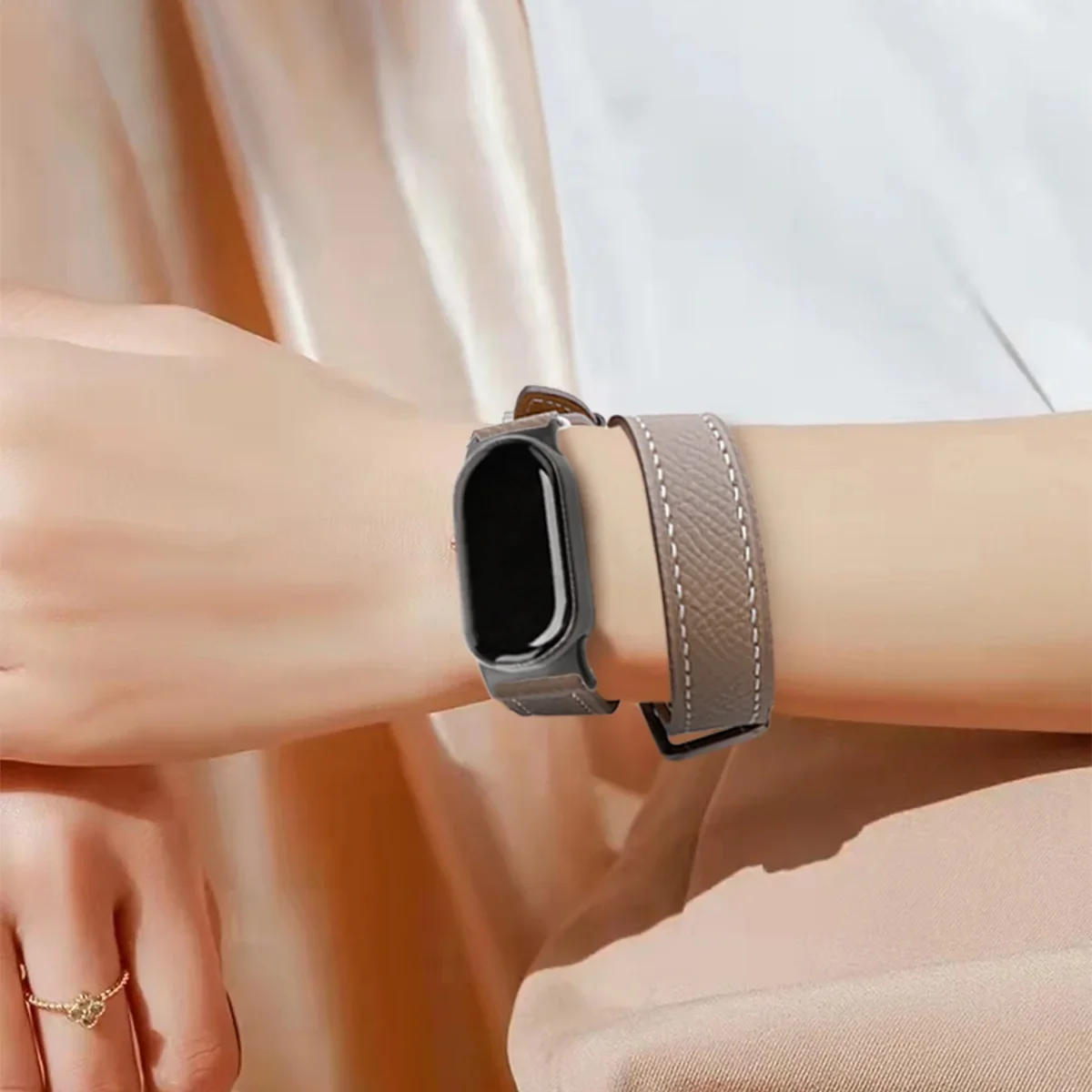 For Mi Band 8 Strap Leather band For Xiaomi Mi Band 9 Wrist Strap Correa Watch Replacement Miband 9 NFC Sports Bracelet Pulseira