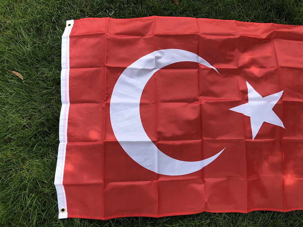 BANDEIRA DE ESTEÇA BANDEIRA DE TURKEIA 90x150cm tur tr BANDEIAS DE TURquia TURCO 3x5 pés pendurados bandeira nacional peru decoração de casa