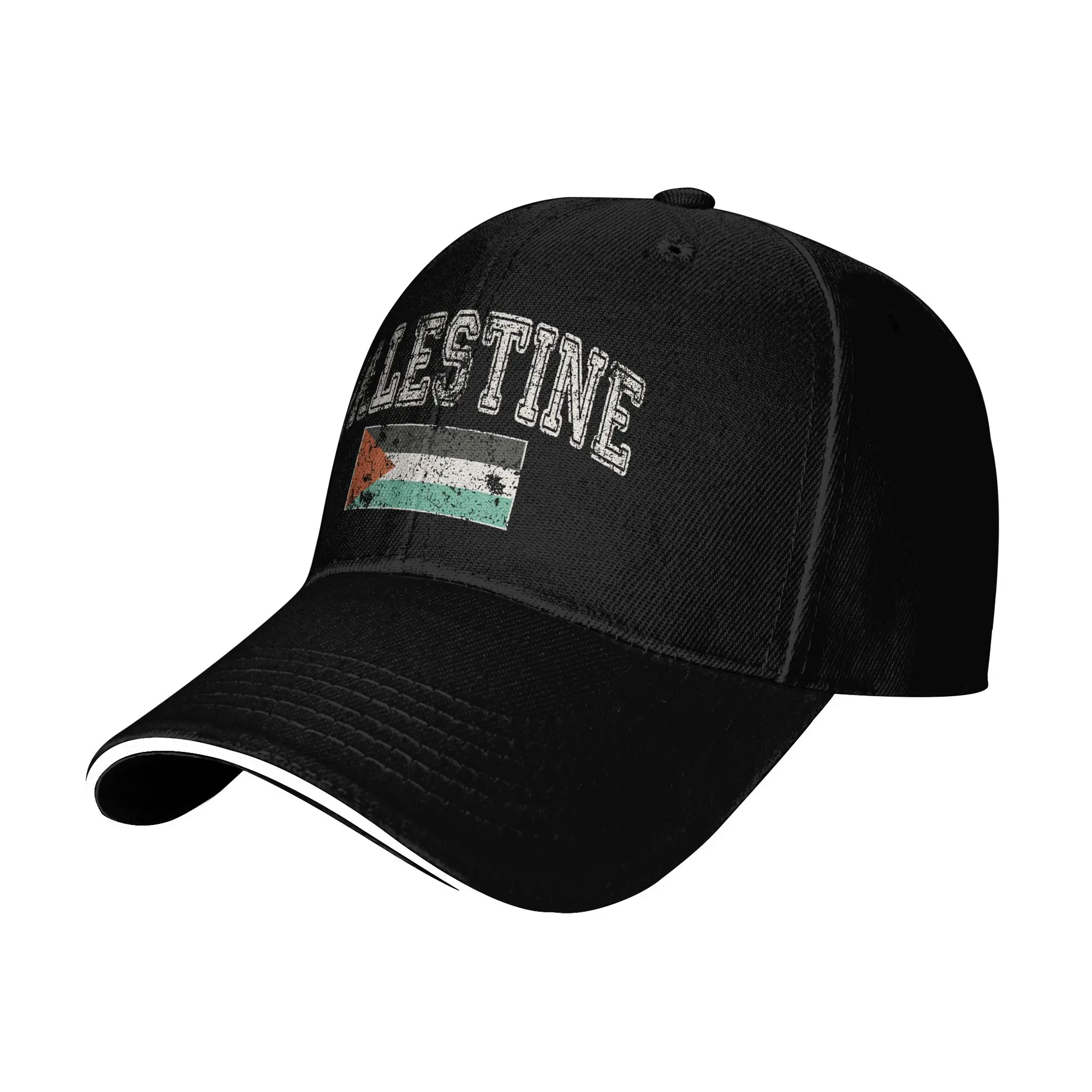 Vintage Retro Faded Palestine Flag Palestinian Casual Baseball Cap Spring  Trucker Hat Hats Female Male Streetwear Baseball Caps view 2