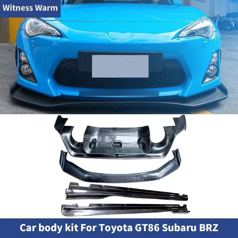 Pare-Choc Avant de Voiture en Fibre de Carbone FRP, Jupes Latérales pour Toyota GT86 Subaru BRZ