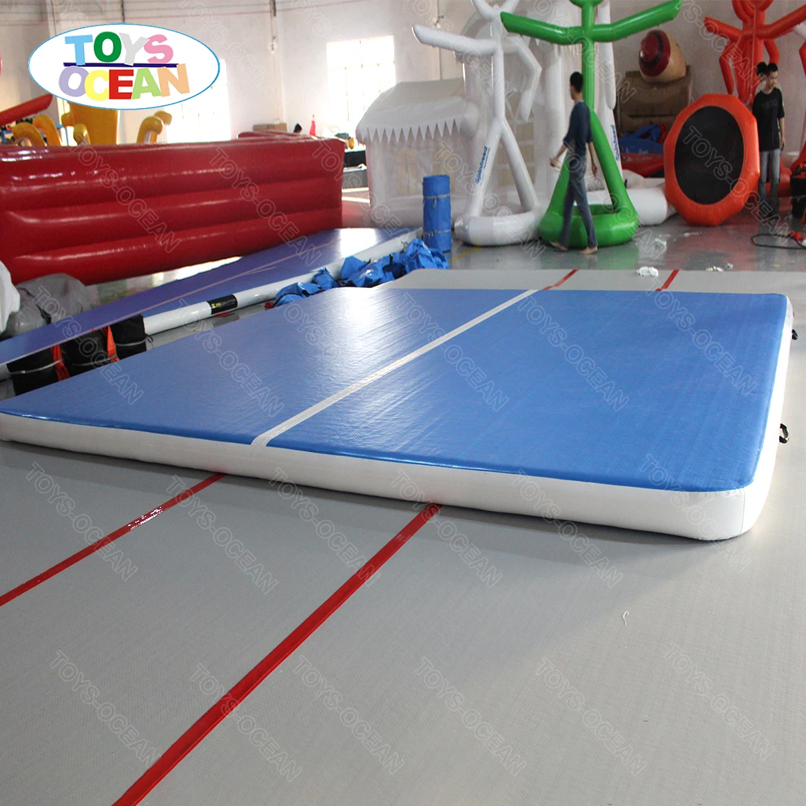 جديد Hot البيع 5m 6m 8m 10m 12m قطرة غرزة الجمباز الحصير تراجع Airtrack نفخ الهواء المسار #4