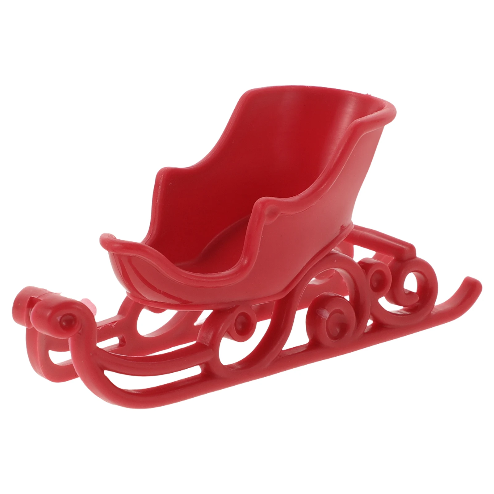 

Mini Sleigh House Christmas Decor Plastic Ornament Hanging Pendants Centerpiece Dollhouse Miniature Model Santa Claus Holiday
