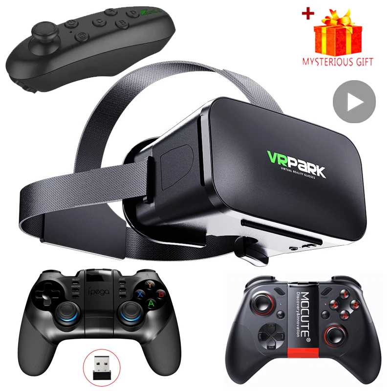 Virtual Reality Helmet VR Glasses 3D Headset For Phone Lenses Goggles Devices Mobile Smart Smartphones Cell Game Viewer Set Viar