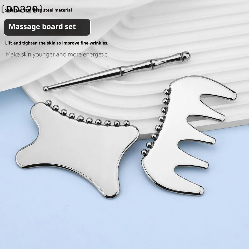 Gua Sha Board Guasha Massage For Face Stainless Steel Body Massager Facial Scraping Plate Guasha Scraper For Neck Back〔DD329〕